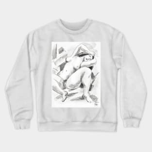 Female Nude by Carl Newman Crewneck Sweatshirt